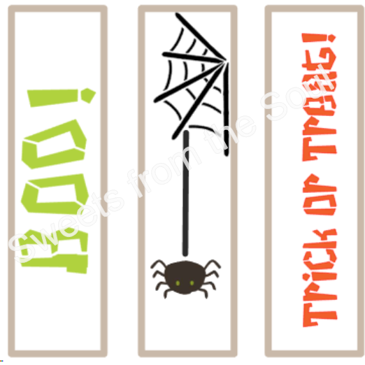 Trick or Treat Cookie Stick Stencil