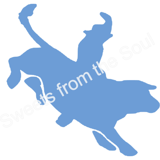 Bull Riding Cookie Stencil