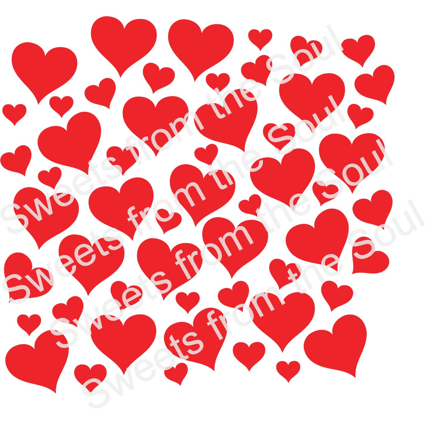 The Explosion of Hearts Background Cookie Stencil