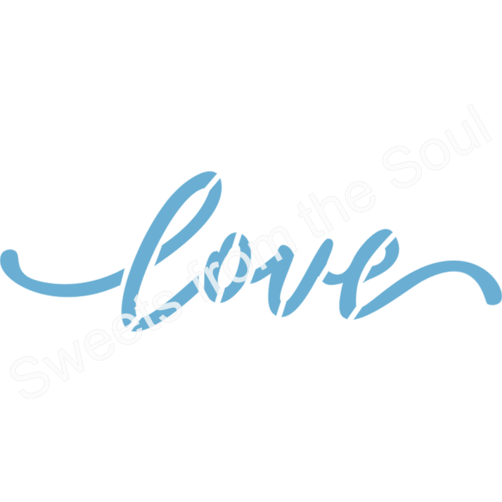 The love in script Cookie Stencil