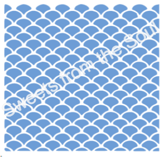 Mermaid Scales Background Stencil