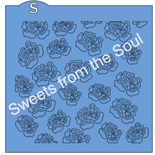 Rose Background Stencil