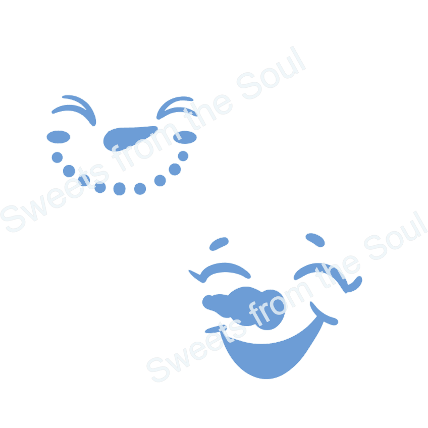Snowman Faces Cookie Stencil
