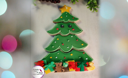 4-Piece Christmas Tree Cookie Set