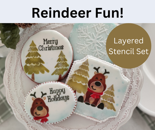 Reindeer Fun Layered Stencil Set Tutorial