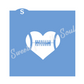 Digital SVG File: Football Heart Cookie Stencil