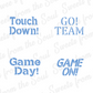 Football Messages 2-piece Cookie Stencil Set