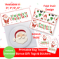 Digital File: Merry Christmas Cookie Bag Toppers, Gift Tags, & Stickers Bundle
