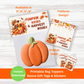 Digital File: Printable Pumpkin Kisses and Harvest Wishes Bag Toppers, Gift Tags, & Stickers Bundle