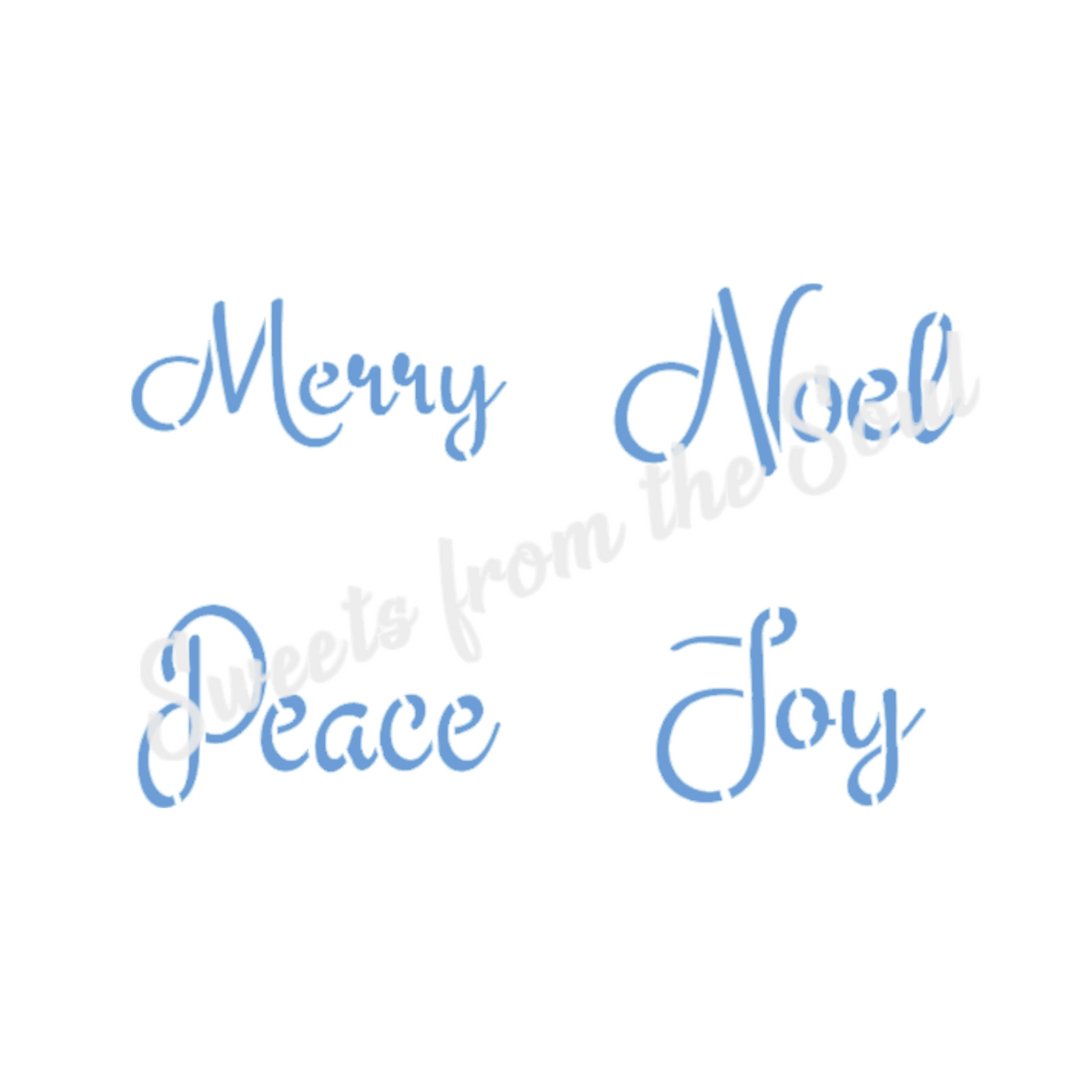 Holly Messages & Frames Stencil Set