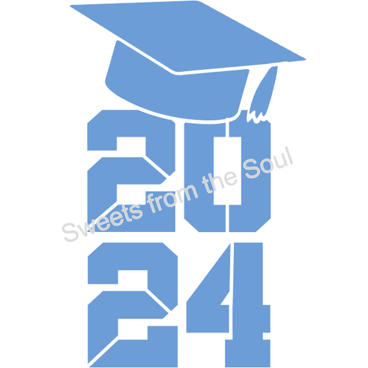 2024 Graduation Cap Stencil