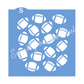 Digital SVG Download: Football Background Cookie Stencil