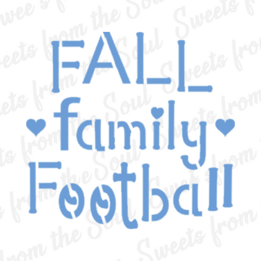 Fall Family Football Stencil