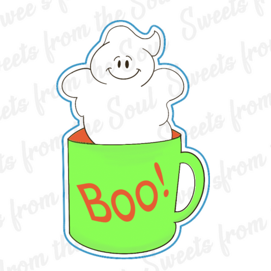 Ghost in a Mug Cookie Cutter