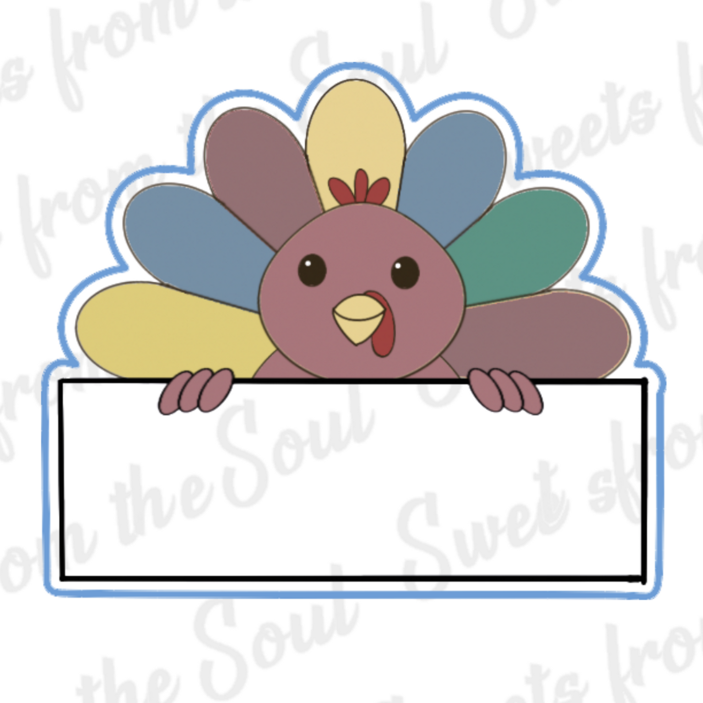 Digital STL Download: Turkey Name Plaque Cookie Cutter