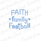 Faith Family Football Stencil