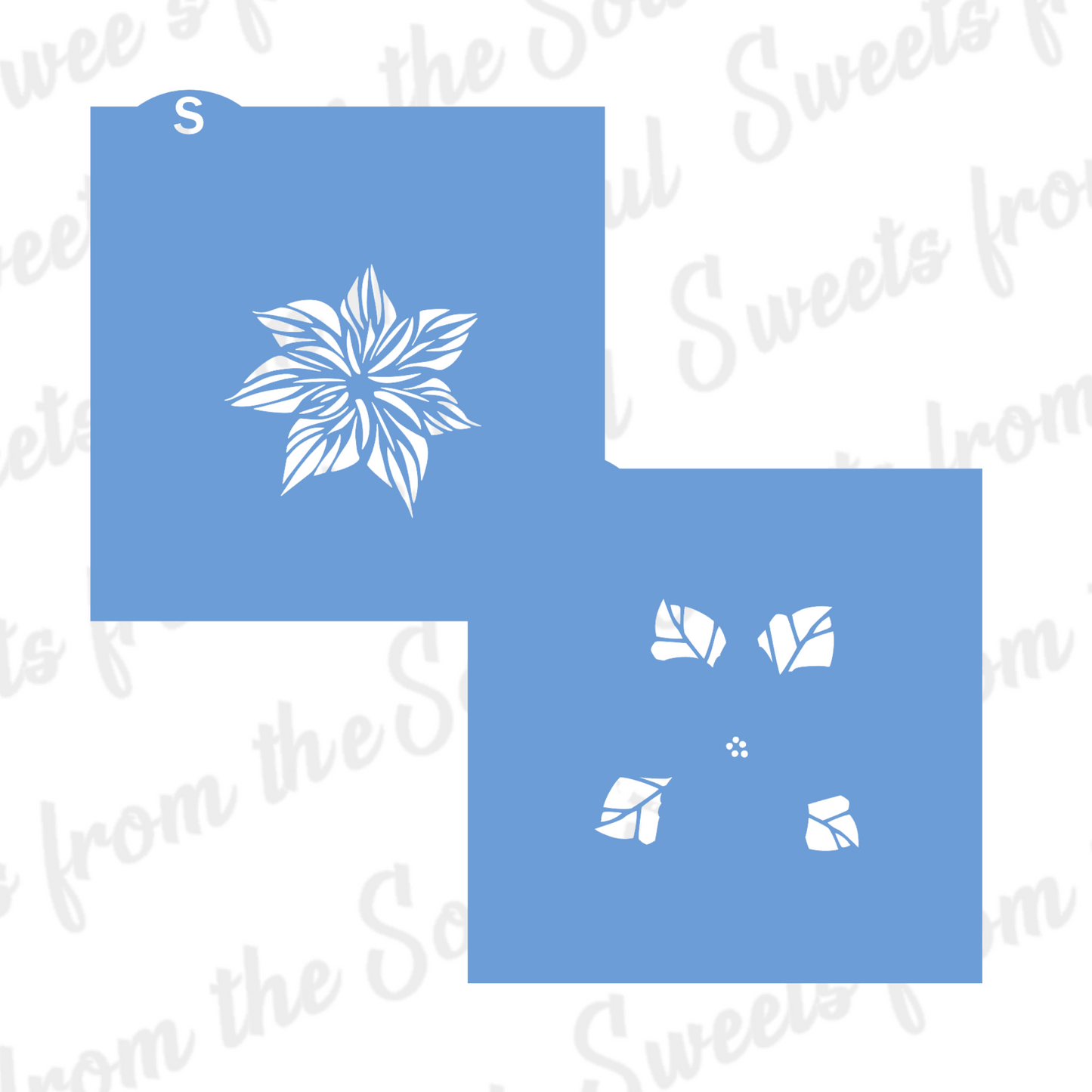 Digital Download: Poinsettia Stencil & Cookie Cutter Set