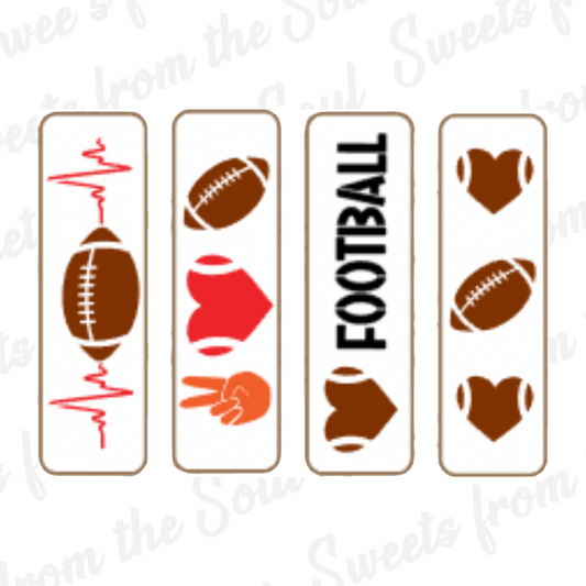 Football Cookie Sticks 2-piece Cookie Stencil Set