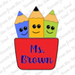 Pencil Cup & Pencils 2-Piece Cookie Cutter Set
