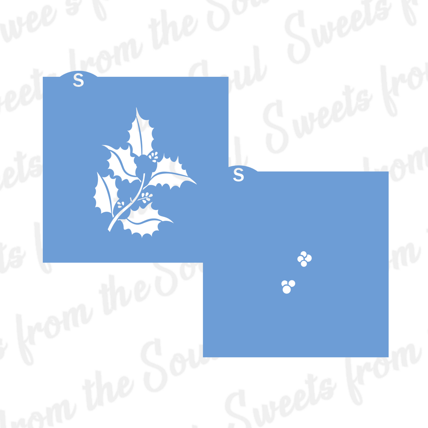 Digital Download: Holly Branch Stencil & Cookie Cutter Set