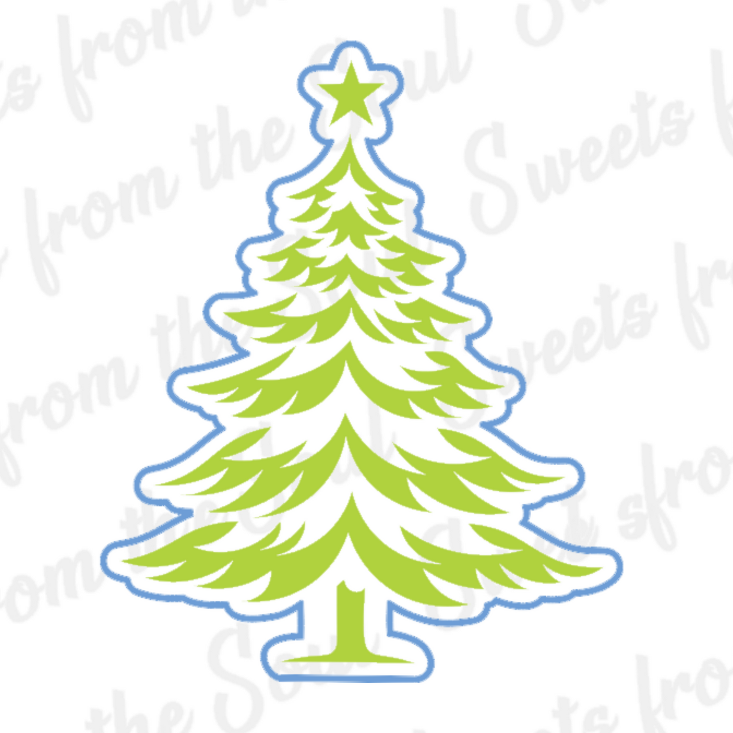 Christmas Tree Cookie Cutter & Matching Stencil