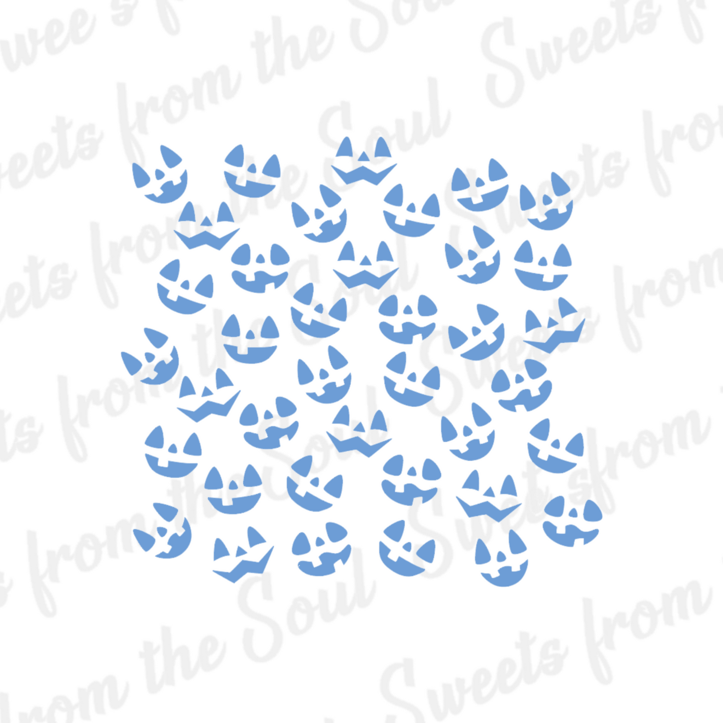 Jack-o-Lantern Faces Background Stencil