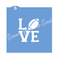 LOVE Football Cookie Stencil