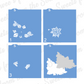 Poinsettia & Pinecones Layered Stencil Set Bundle