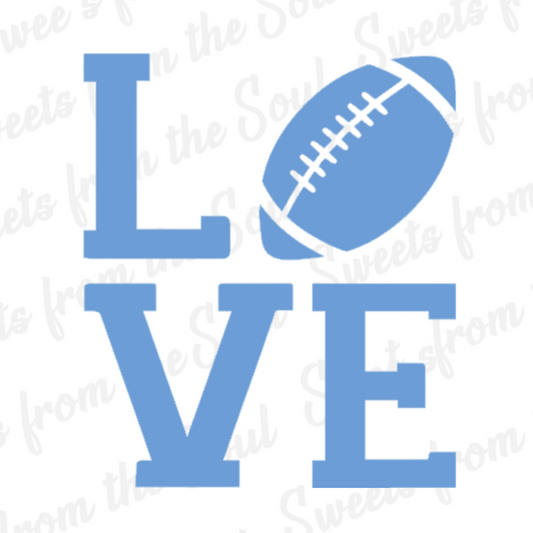 LOVE Football Cookie Stencil