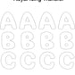 ABC Cookie Cutter with Royal Icing Transfer Template