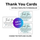 Editable Cookie Care Card & Thank You Card Template