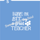 Thanks for BEE-ing a great TEACHER Cookie Stencil