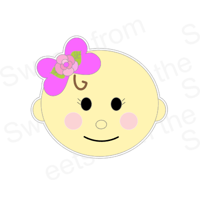 Digital STL File Download:  Baby Girl Cookie Cutter