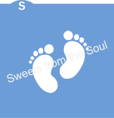 Digital SVG Files: Baby Feet Stencil