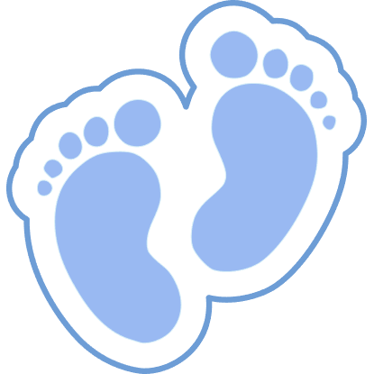 Digital SVG Files: Baby Feet Stencil