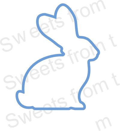 Digital ZIP File Download: Silhouette Rabbit with Flowers Cutter Stencil Set