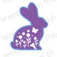 Digital ZIP File Download: Silhouette Rabbit with Flowers Cutter Stencil Set