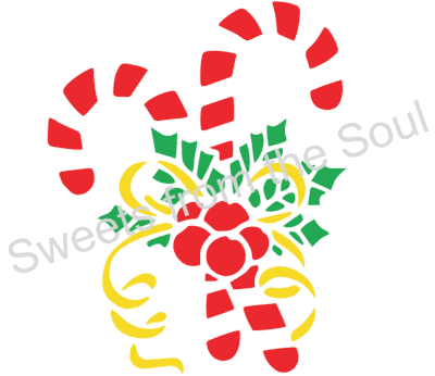 Candy Canes & Ribbons 3-Piece Layered Stencil Set