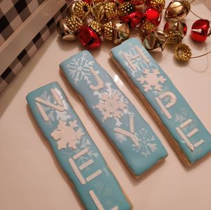 Noel, Joy, Hope Cookie Stick Stencil