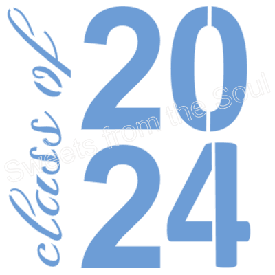 Digital SVG File Download: class of 2024 Script Stencil