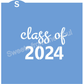 Digital Zip File: Class of 2024 Cookie Cutter and Stencil Set