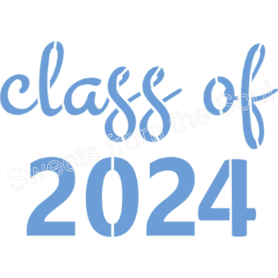 Digital Zip File: Class of 2024 Cookie Cutter and Stencil Set