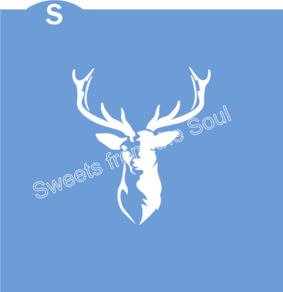 Deer Mount Cookie Stencil