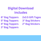 Digital File: Printable Groovin' Into a New School Year! Bag Toppers, Gift Tags, & Stickers Bundle