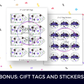 Digital File: Printable Happy Halloween Treat/Cookie Bag Toppers, Gift Tags, & Stickers Bundle