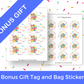 Digital File: Printable Happy Birthday Candles Treat/Cookie Bag Toppers, Gift Tags, & Stickers Bundle