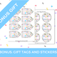 Digital File: Printable Groovin' Into a New School Year! Bag Toppers, Gift Tags, & Stickers Bundle