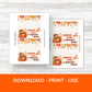 Digital File: Printable Pumpkin Kisses and Harvest Wishes Bag Toppers, Gift Tags, & Stickers Bundle