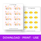 Digital File: Printable PYO Paint Your Own Cookie Bag Toppers, Gift Tags, & Stickers Bundle