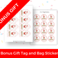 Digital File: Merry Christmas Cookie Bag Toppers, Gift Tags, & Stickers Bundle